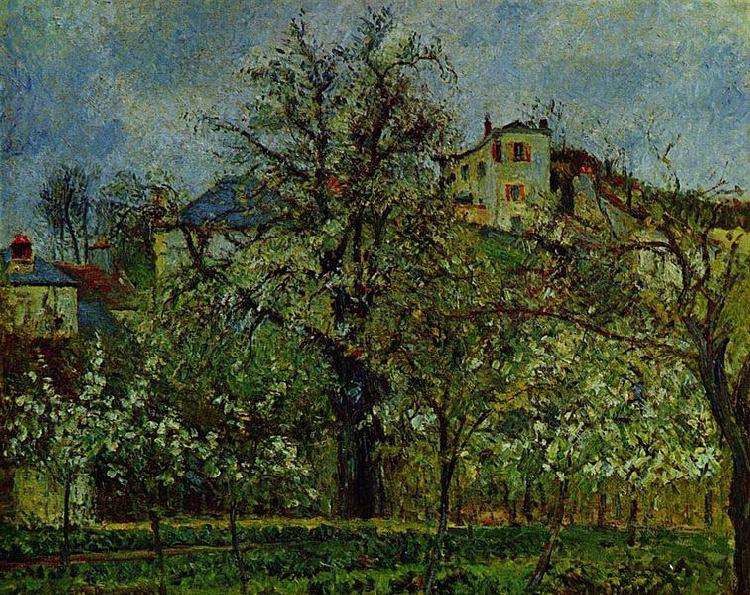 Camille Pissarro Obstgarten mit bluhenden Baumen Germany oil painting art